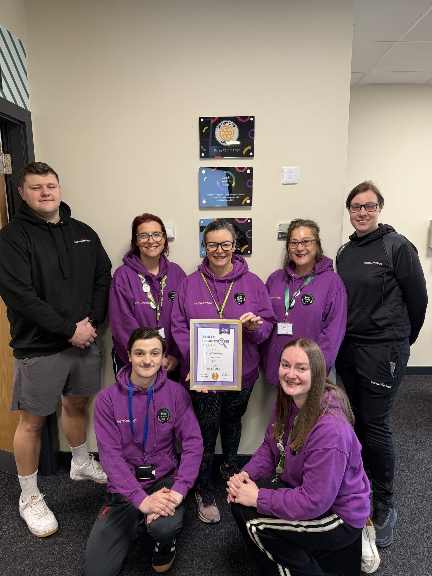 Leigh Youth Hub Team Celebrates Outstanding Youth Inspector Rating